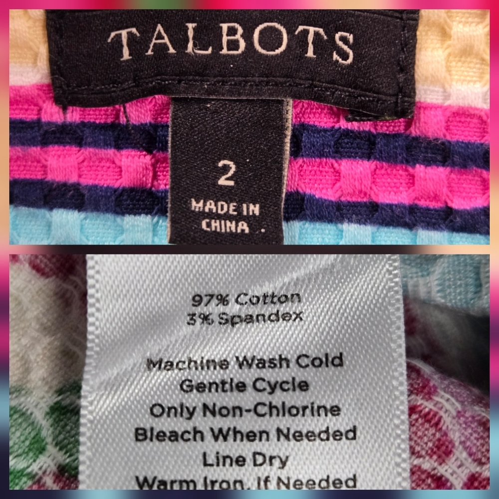 Talbots Multicolor Patterned Textured Sleeveless … - image 11